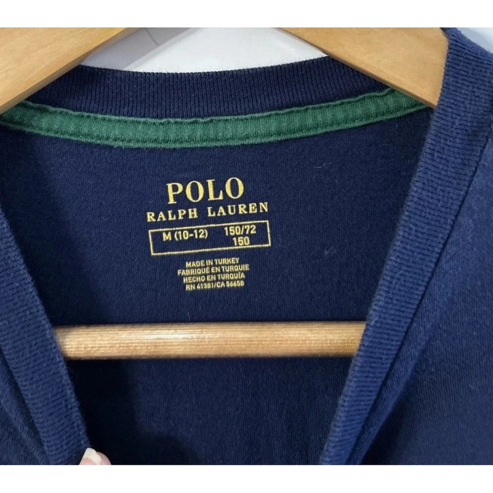 Boys Polo Ralph Lauren Graphic Basketball Bear T-shirt Shirt Sz Med 10-12